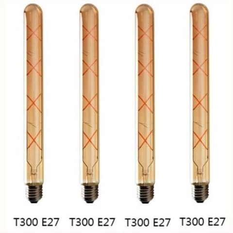 Żarówka vintage retro Edison Filament LED 8W T300 E27 2300K amber barwa ciepła