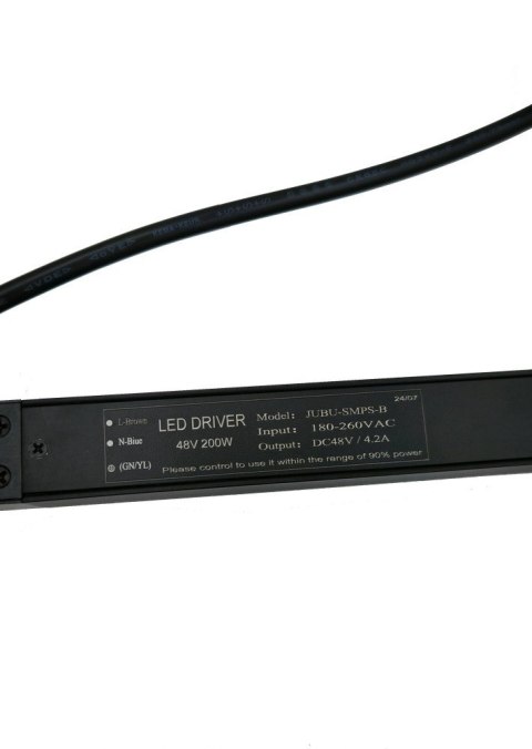 Zasilacz do szyny magnetycznej 1 fazowej wpinany czarny 200W 48V