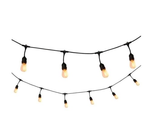Zestaw girlanda ogrodowa żarówkowa 5m 5pkt+5szt żarówka Edison LED 8W A60 E27 2300K