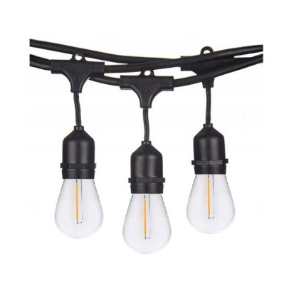 Zestaw girlanda ogrodowa żarówkowa 5m 5pkt+5szt żarówka vintage Edison LED 1W ST45 E27 2800K