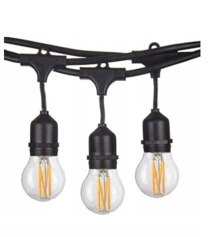 Zestaw girlanda ogrodowa żarówkowa 5m 5pkt+5szt żarówka vintage Edison LED 4W G45 E27 2800K