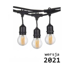 Zestaw girlanda ogrodowa żarówkowa 5m 5pkt+5szt żarówka vintage Edison LED 4W G45 E27 2800K