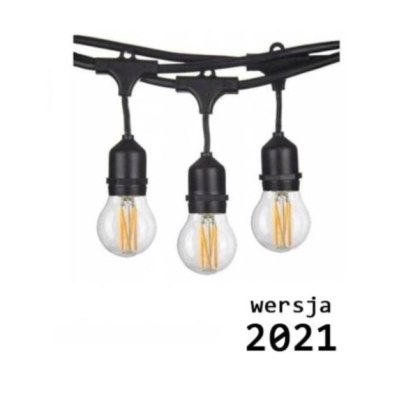 Zestaw girlanda ogrodowa żarówkowa 5m 5pkt+5szt żarówka vintage Edison LED 4W G45 E27 2800K