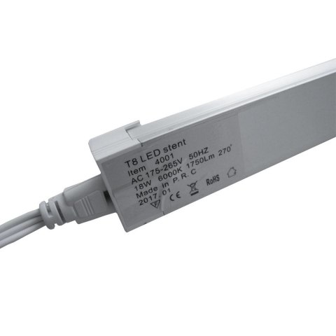 Belka świetlówkowa lampa stent LED 120cm 18W 4000K 2100lm kąt świecenia 270°